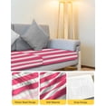 thumbnail image 4 of Pink Striped Couch Cushion Covers Stretch, Washable Sofa Seat Covers Individual Seat Cushion Sofa Slipcovers Modern Simple Monochrome Geometric White Couch Cover Furniture Protector S-1PCS, 4 of 7