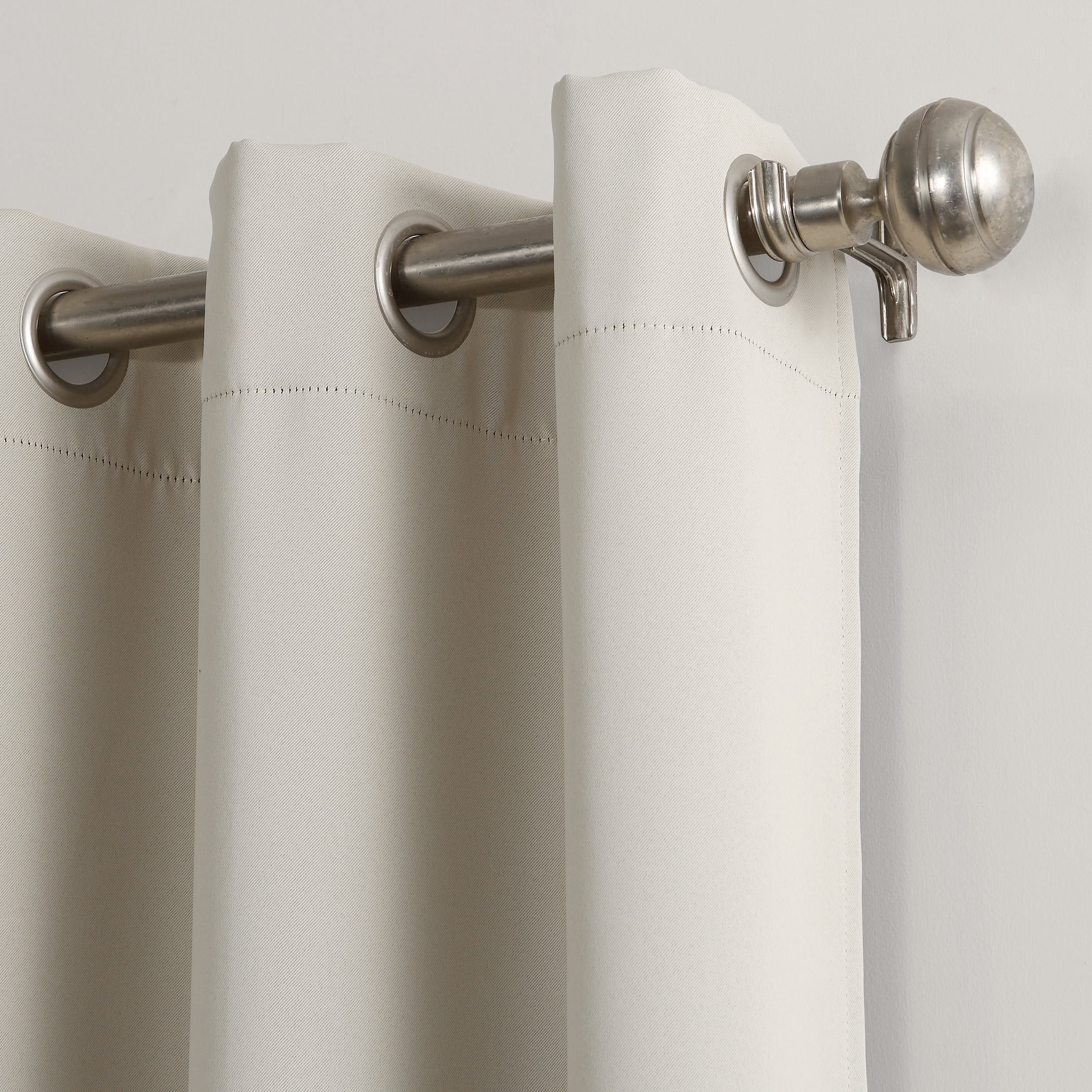 Sun Zero Nolan Energy Efficient Blackout Grommet Single Curtain Panel, 54" X 84", Pearl