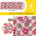 thumbnail image 2 of Valance Curtains for Windows,Boho Flowers Semi Sheer Curtain Valance,Retro Groovy Floral Short Rod Pocket Window Treatment for Kitchen Living Room 54"x18", 2 of 6
