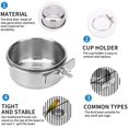 thumbnail image 2 of WeiHuan Toys cuencos de acero inoxidable para pájaros con abrazadera, cuenco de agua duradero, vasos de alimentación, cuenco de comida para chinchillas, platos para pájaros para jaulas, comederos y be, 2 of 5