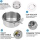 thumbnail image 2 of WeiHuan Toys cuencos de acero inoxidable para pájaros con abrazadera, cuenco de agua duradero, vasos de alimentación, cuenco de comida para chinchillas, platos para pájaros para jaulas, comederos y be, 2 of 5