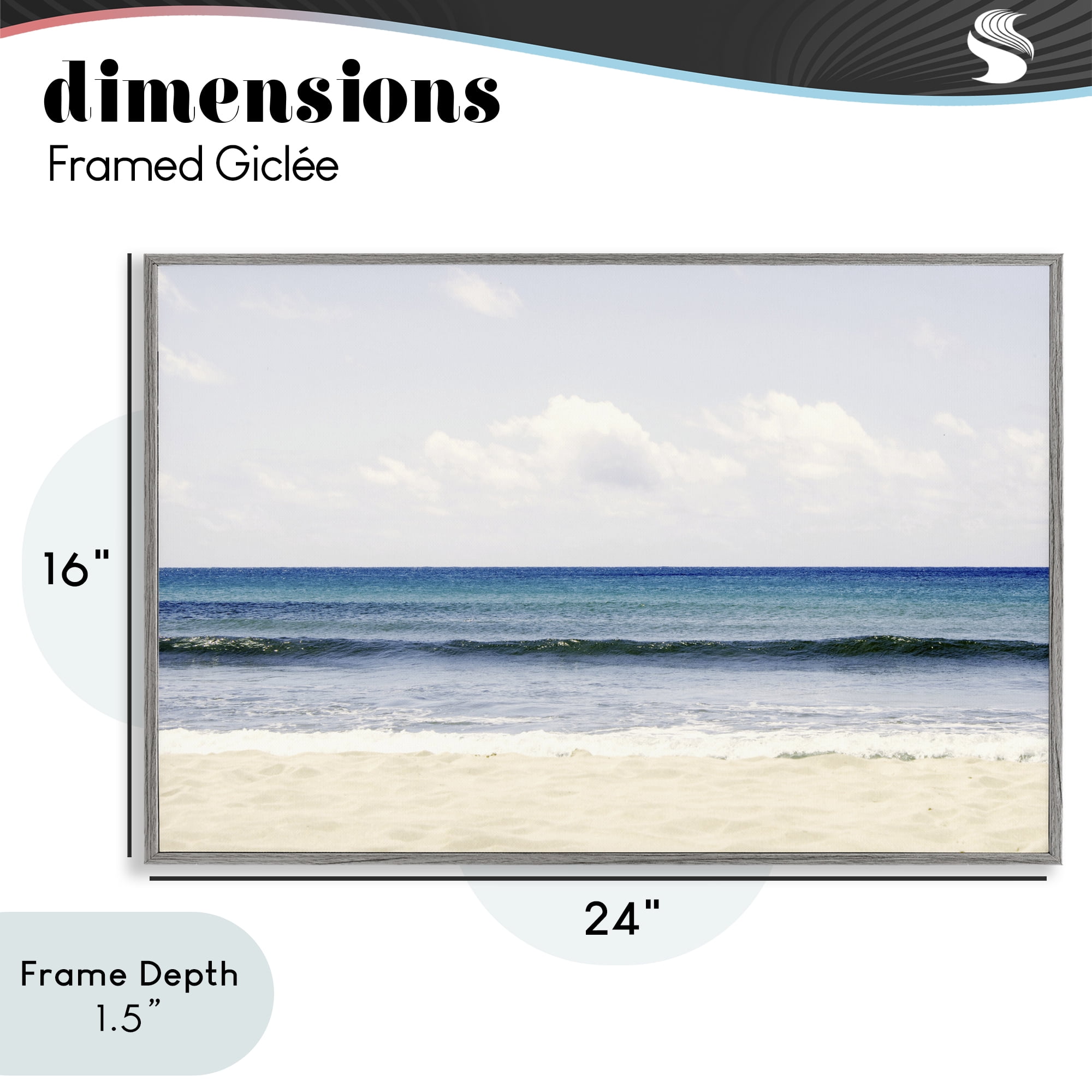 Stupell Industries Summer Seaside Escape Gray Framed Giclee Art, design by Gemma Bardot