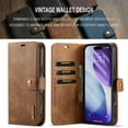 thumbnail image 4 of For iPhone 17 Pro Max DG.MING Crazy Horse Texture Detachable Magnetic Leather Phone Case,Brown,For iPhone 17 Pro Max, 4 of 10