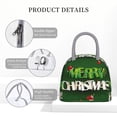 thumbnail image 4 of Balery Merry Christmas Bolsa de Almuerzo para Mujeres, Caja de Almuerzo, Bolsa de Almuerzo Pequeña Impermeable, Tote de Almuerzo Reutilizable con Gran Capacidad, 4 of 6