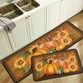 thumbnail image 3 of Hello Fall Pumpkin Decorative Kitchen Rugs Set of 2,Thanksgiving Autumn Pumpkin Front Door Mat Floor Rug for Fall Home Holiday Party Decor 17"x47"+17"x30", 3 of 6