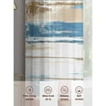thumbnail image 6 of Blue Brown Sheer Curtains 54 Inches Long 2 Panels Wood Grain Oil Painting Vintage Abstract Art Light Filtering Semi Sheer Window Curtains Drapes for Bedroom Living Room 52"x54", 6 of 7