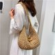 thumbnail image 3 of Tejido Tejer Mujeres Gran Capacidad Ladies Bolso Diario (marrón Claro), 3 of 9