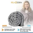 thumbnail image 2 of RELAX EDEN Adult Cotton Weighted Blanket w/ Cover, 60x80 In, 15 Lb, Grey, 2 of 8