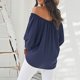 thumbnail image 3 of Gibobby Blusas De Mujer Camisa superior para mujer Camisa informal suelta de media manga para exteriores（Azul marino， M), 3 of 5
