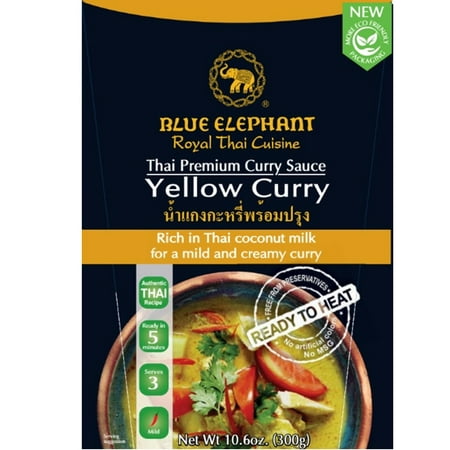Blue Elephant Royal Thai Cuisine 300g Ready to Heat Yellow Curry Liquid Sauce