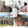 thumbnail image 5 of Botón de llamada inalámbrico de buscapersonas para cuidadores para pacientes de edad avanzada, sistema de alerta de vida personal en el hogar, 5 of 5