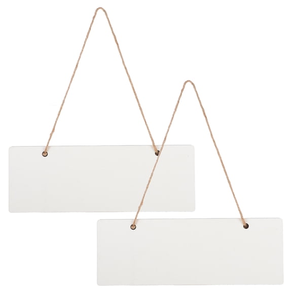FELTECHELECTR White Wooden Door Hanger Sublimation Blank for Crafts and Signs 2pcs