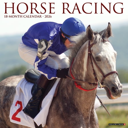 Horse Racing 2026 Wall Calendar, (Paperback)