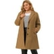thumbnail image 1 of Women's Plus Size Winter Coats Elegant Notched Lapel Single Breasted Trench Coat Camel 2X, 1 of 7