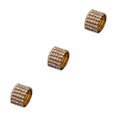 thumbnail image 1 of relayinert Mesmerizing Elastic Ring Exquisite Crystal Inlays For Captivating Appearance golden 5 rows 3Set, 1 of 6