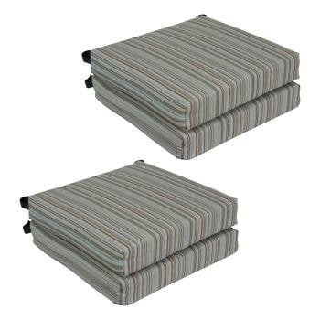 Blazing Needles 20-inch by 19-inch Premium Olefin Outdoor Chair Cushions (Set of 4)