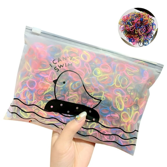 VANIDO Colorful Girl Band Pack Band Hair Rubber Disposable / Elastic 1000 Fashion Kids Hair Accessories Little Girls Hair Color Bead Hair Ties