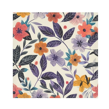 

Napkin Satin Napkin 20*20Inchx6 Kitchen Towel Dinner Plate Towel Decorative Towel Napkin Tea Towel Suitable For Kitchen Table Multicolor Cartoon Flowers