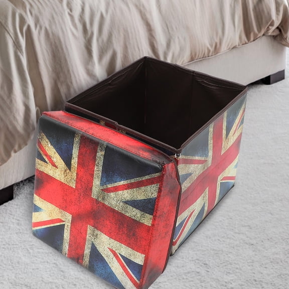 UPOUART Folding Multi Storage Ottoman Non-Woven Fabric Dust-Resistant for Home