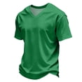 thumbnail image 2 of Mfakffe Mens T-shirt Casual V-Neck Short Sleeve Breathable Fitness Shirt Lightweight Comfy Versatile Sport Top, 2 of 5