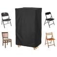 thumbnail image 3 of OPTUTUS Black Patio Folding Chair Cover, Waterproof Polyester, with Drawstring Closure, for Outdoor, All Seasons, Party, Team Building, Wedding, 3 of 7