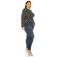 thumbnail image 5 of Women's Plus Size Collarless Button Down Jacket with Belt Accent, 5 of 7