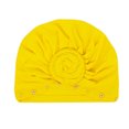 thumbnail image 1 of Qarigey Nudo Turbante musulmán Hijab Beanie Color sólido Moda Pañuelo plisado Accesorios de estilo femenino Gorros Gorros Banquete Sombreros Amarillo, 1 of 6