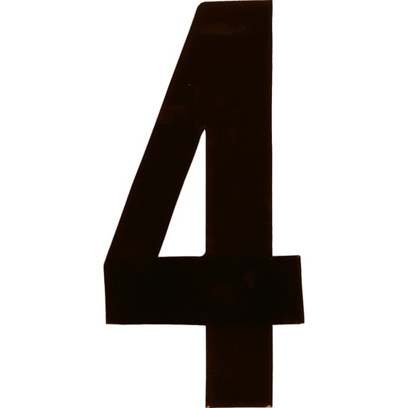 Dirt Digits XT63B-4 Extreme Digits Stick-On 6in. Black Number - 4