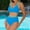 Blue#1, variant on Girls Swimsuits Two Piece,Fashion Women's Solid Color Sexy Bikini Drawstring Strap Swimsuit Set Black S