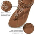 thumbnail image 5 of Ablanczoom Womens Sandals Clip toe Rhinestone Summer Flat sandal, 5 of 6