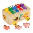 thumbnail image 4 of Juguete educativo: juego de combinación de colores, números y formas, coordinación mano-ojo, bloques de construcción, carrito, juguete apilable de, 4 of 9
