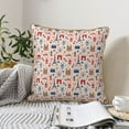 thumbnail image 6 of Xecao Paris Print Soft Velvet Decorative Throw Pillow Covers, Square Cushion Cases for Bed, Sofa, Living Room, Car, and Indoor Outdoor Use-16"x16", 6 of 8