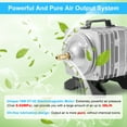 thumbnail image 3 of DaToo Aquarium Air Pump 18W 602 GPH 38L/min 6 Outlets Commercial Air Pumps For Fish Tank Hydroponic Systems Pond, 3 of 7