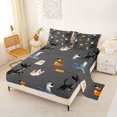 thumbnail image 2 of Homewish Pug Corgi Dachshund Queen Sheets,Cute Dogs Queen Sheet Sets,Gray,4-Piece,1 Flat Sheet, 1 Fitted Sheet and 2 Pillowcases, 2 of 6