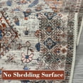 thumbnail image 4 of Hasoo Area Rug 9' x 12' Vintage Distressed Medallion Floral Area Rug for Dining Room Washable Soft Indoor Floor Carpet, Taupe, 4 of 7