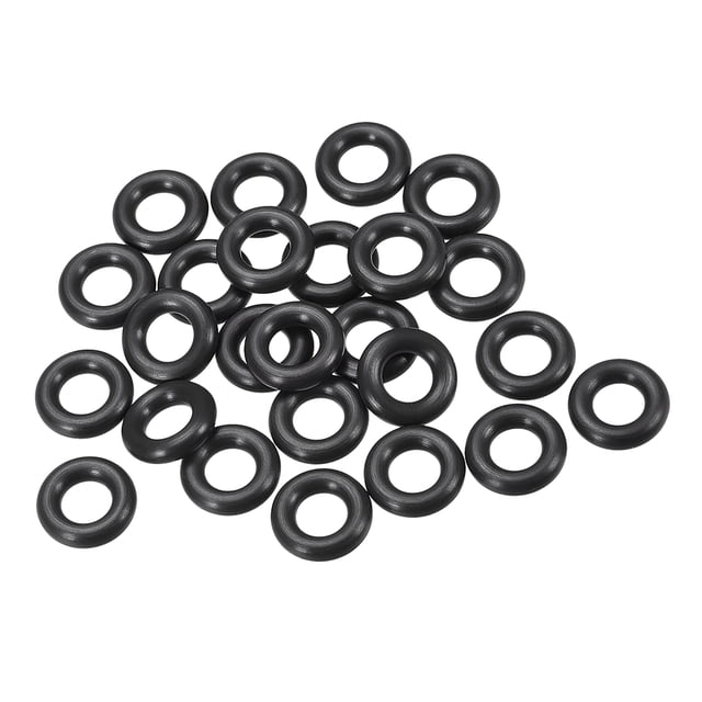 Anillos de goma de fluorocarbono Uxcell, 3.5mm de ancho, junta de sellado negra, 25 piezas 13mm OD, 6mm ID