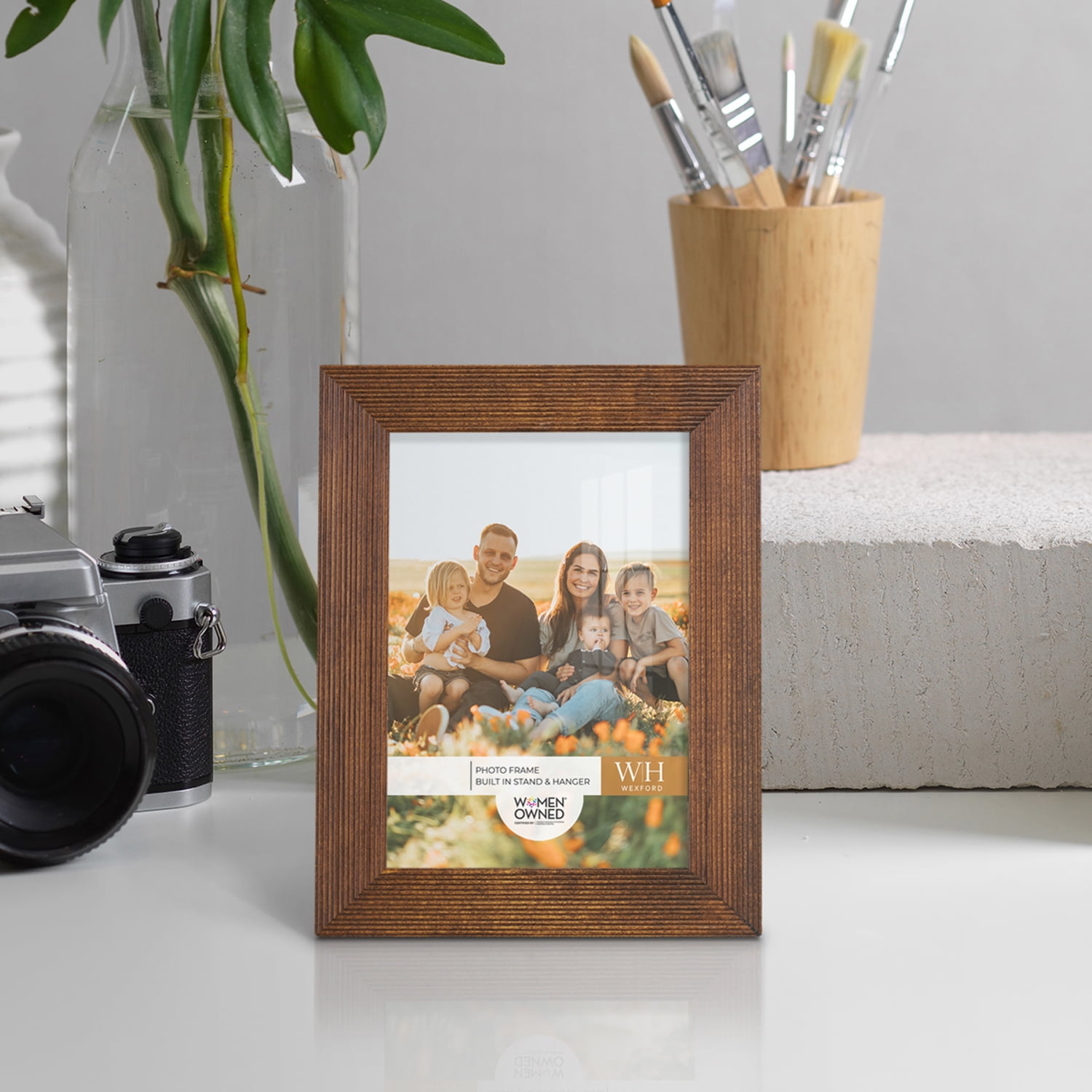 Traditional Walnut Tone Picture Frame, 3.5 x 5