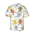 thumbnail image 3 of Goofa Cartoon Monkey Hawaiian Shirt for Men, Unisex Summer Beach Casual Short Sleeve Button Down Shirts,Aloha Tropical Floral print shirt-X-Large, 3 of 9