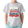 thumbnail image 1 of T-shirt d'Été à Manches Courtes Col Rond Imprimé Drapeau pour Garçons Bébés Enfants Taille 2-3T, 1 of 3