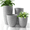Light Gray Sand, variant on FIASON 2 Pack 21 Inch Tall Square Planters, Matte White Curved Large Plant Pots with Drainage Hole & 2-in-1 Saucer, Modern Indoor Outdoor Flower Pots for Front Porch Patio Garden