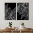 thumbnail image 3 of IDEA4WALL Canvas Print Wall Art Set Leaves Veins Pattern Fine Art Vintage Botanical in Black Modern Art Wall Decorative Chic Zen Contemporary Artwork for Home Decor - 24"x36"x2 Panels, 3 of 5