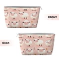 thumbnail image 2 of Leather Travel Bag Wash Bag Makeup Bag Storage Bag 7×5×2.4in For Daily Carrying And Short Trip Cartoon Sheep, 2 of 8