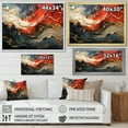 thumbnail image 5 of Designart "Marble Fire Red and Gold Fusion VI" Extra Large Abstract Framed Wall Art - Modern Red Abstract Painting Entryway Framed Wall Art Print, 5 of 7