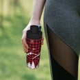 thumbnail image 6 of Yiaed Christmas Tree Buffalo Plaid Print Sports Insulated Kettle Bottle Reusable Stainless Steel Insulated Cup, Outdoor Portable Casual Stainless Steel Insulation Cup, 6 of 7