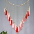 thumbnail image 4 of Tapiz tejido de macramé con borlas, adornos de fondo bohemios, decoración para colgar en la pared Rojo, 4 of 8