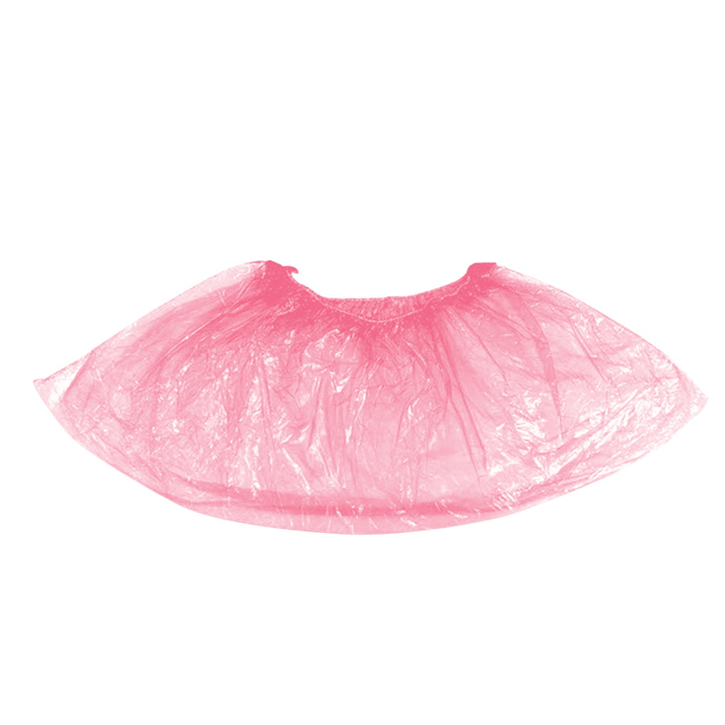 Pink Disposable Shoe Cover Non-slip Plastic Cleaning Overshoes Details about   100 x Blue 