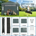 thumbnail image 4 of HOTEEL 10x10 Gazebo Canopy Tent with 4 Netting Sidewalls,Pop up Gazebo Tents,Outdoor Party Tents with Sandbags,Gray, 4 of 8