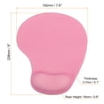 thumbnail image 2 of Uxcell Gel Mouse Pad with Wrist Rest Ergonomic Mouse Pad Comfortable Memory Foam Non-Slip Base Soft, Pink, 2 of 5