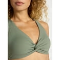 thumbnail image 5 of Time and Tru Women's and Women's Plus Ribbed Twist Front Bikini Top, Sizes XS-2X, 5 of 5