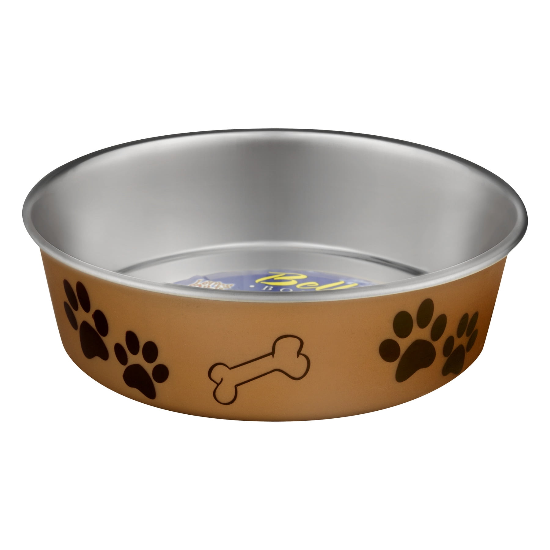 (3 pack) Loving Pets Bella Bowl Medium Champagne, 1.0 CT